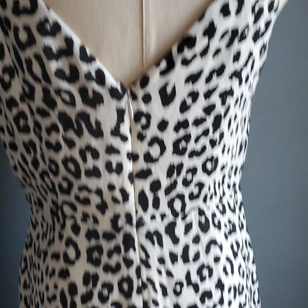 black white faux wrapped dress size s - Picture 4 of 11